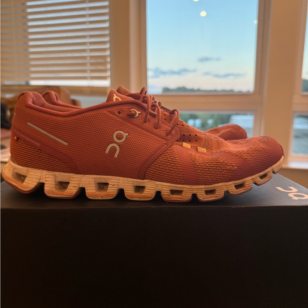 On Running Athletic Shoes in rust